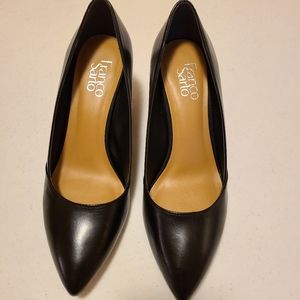 Franco Sarto Women's Frankie Black Leather Pump-9